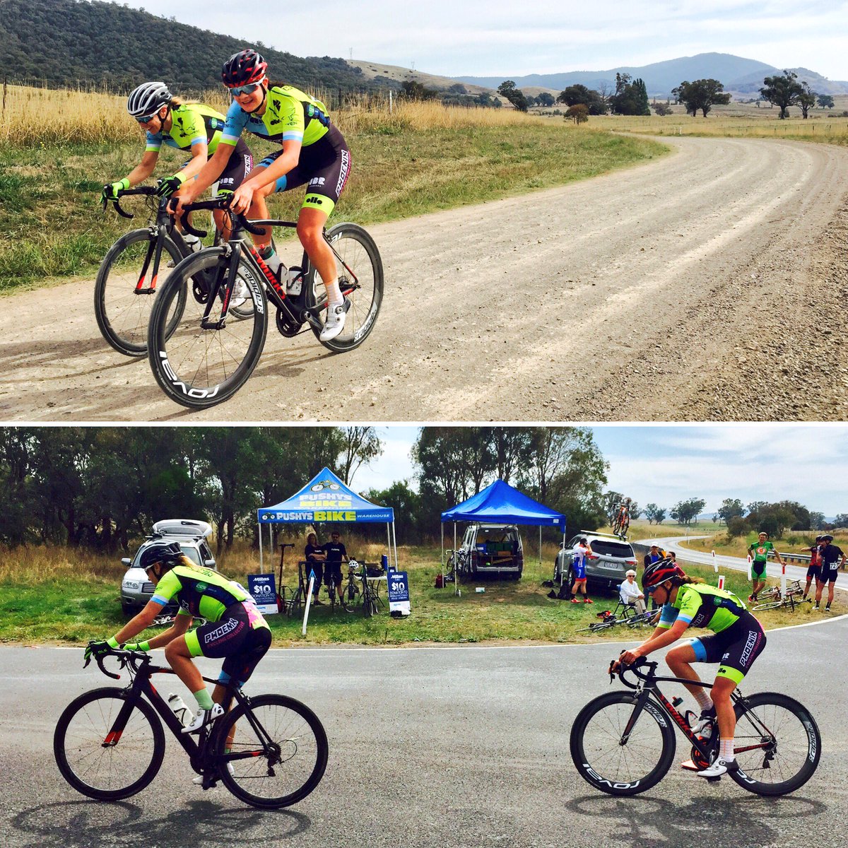 Love racing with my girl <a href="/brittanytess/">Brittany Lindores</a> <a href="/phoenixcycle/">Phoenix Collective</a> so much fun <a href="/CanberraCycling/">CanberraCyclingClub</a> #uriarraroubaix race this morning #womenscycling #teamwork