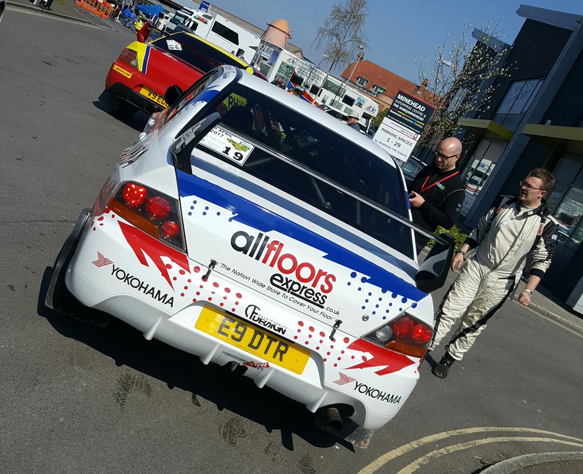 AMRallying's tweet photo. Back into service to swap back to gravel tyres. Not a fan of Porlock - glad to get it out the way. Aiming for a solid finish now. 
#SSR17 https://t.co/PAVdCSmHhN