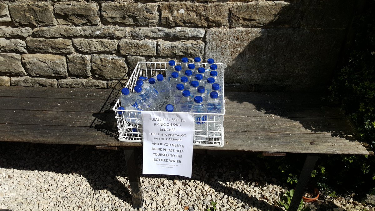 If you are walking in Miserden use our benches and if you need a drink Water on us