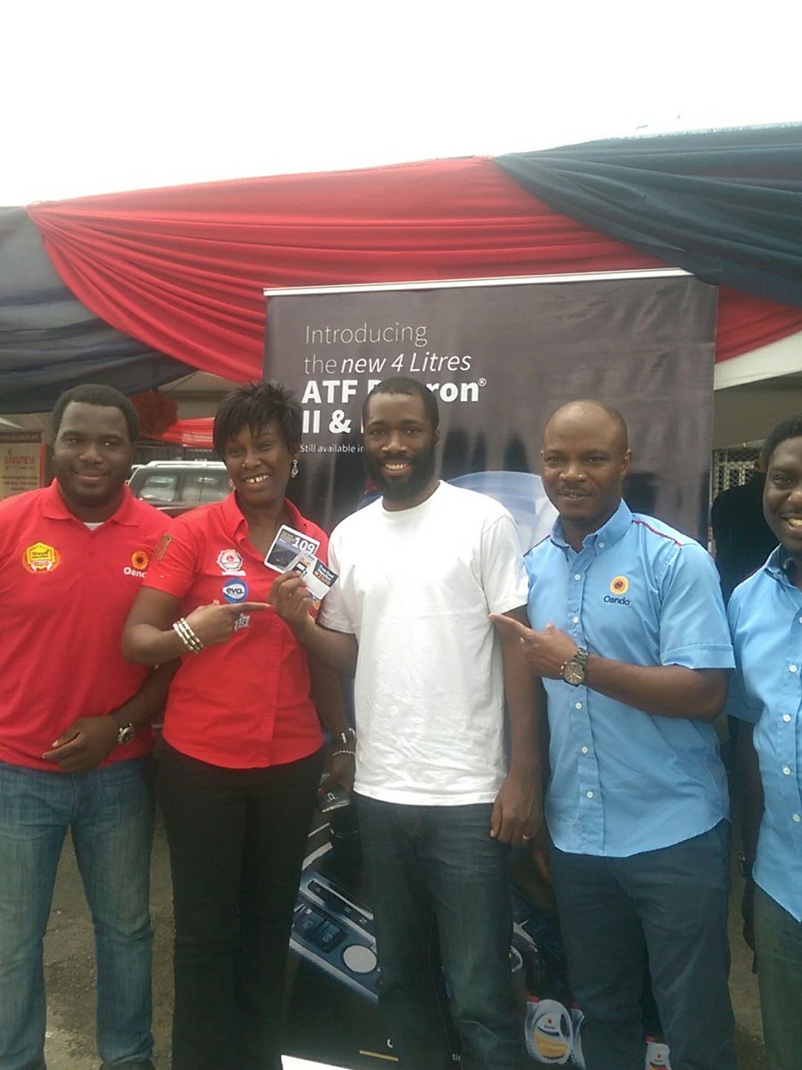 Sunmblex's tweet photo. @olufilani just won our free fuel voucher. Yippee!!! If you are not here, then you'we missing a long tin!!!@OVHEnergy @bowla2 https://t.co/Lw6DmfWv8U