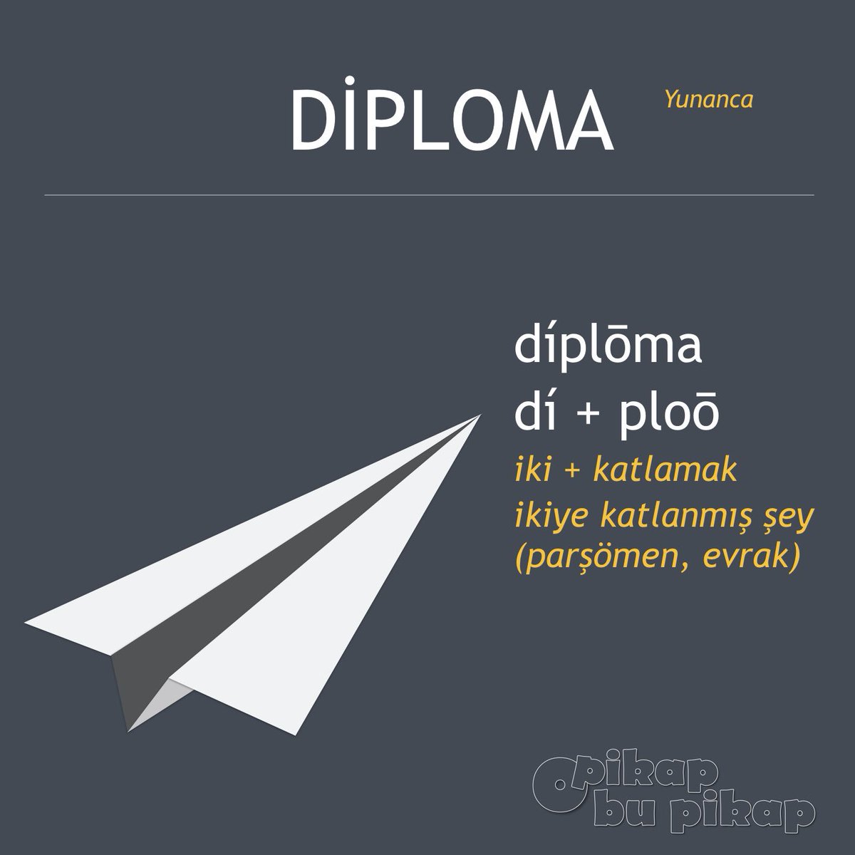 Anladın sen onu 😜 #diploma #origami #iki #kat #evrak #mezuniyet