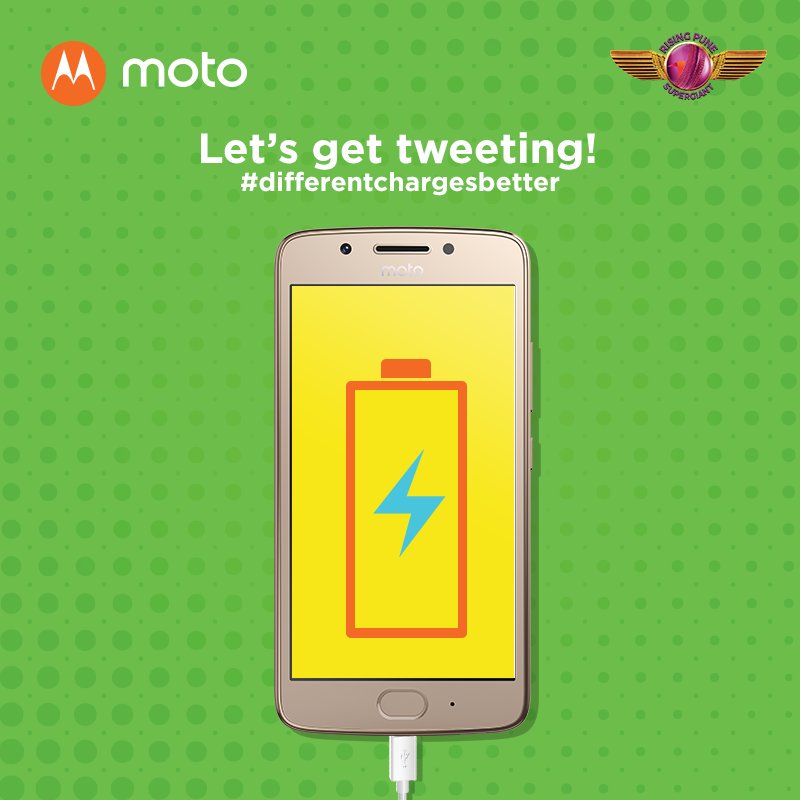 motorolaindia's tweet photo. Your time starts now! TurboPower @RPSupergiants in 15 mins using #differentchargesbetter &amp; you may get exclusive merch*! #motoRPS https://t.co/ataUDir0YE