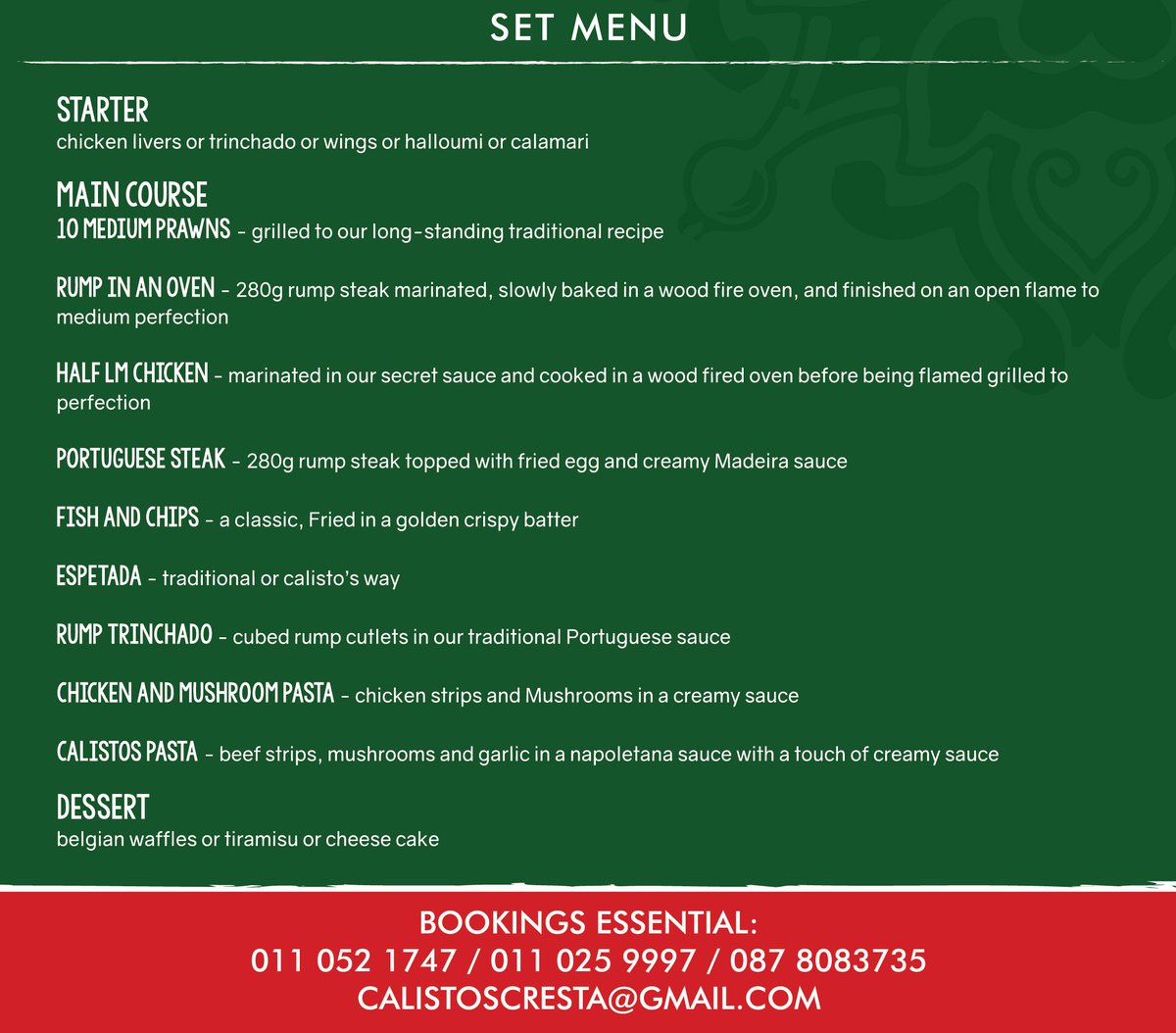 Foodsburg's tweet photo. Calistos Cresta Comedy Showcase-12 April https://t.co/FCAlG4EPBy Now.details and menu attached
https://t.co/JdY3swOVnx
#comedy #calistos https://t.co/baEqM6RqK5