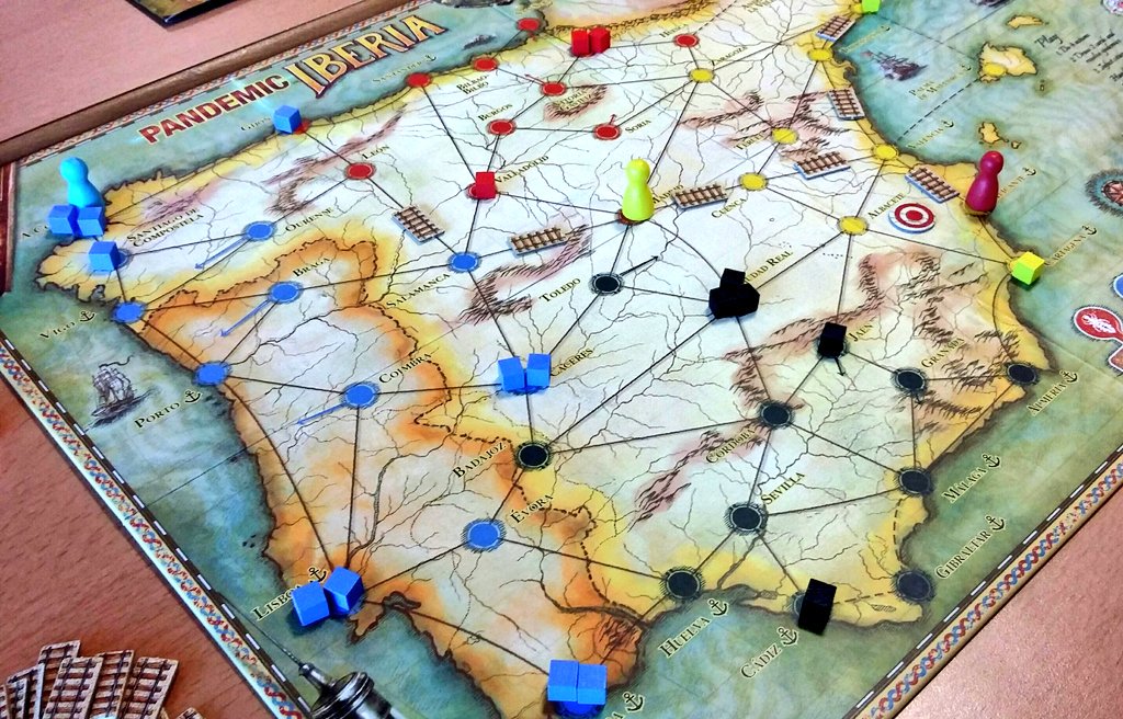 game_shelf's tweet image. Such a pretty version of Pandemic. #PandemicIberia @Zmangames_
