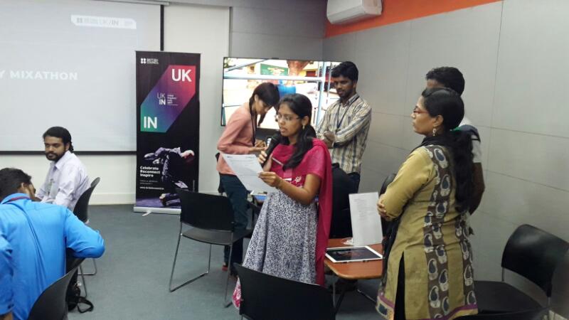 prajeswari's tweet photo. Our participants present their mixes,  'Traditional music presents the emotional scene better' #MixThePlay @inBritish @barker_mei #UKIN2017 https://t.co/hgKpj9I3cM