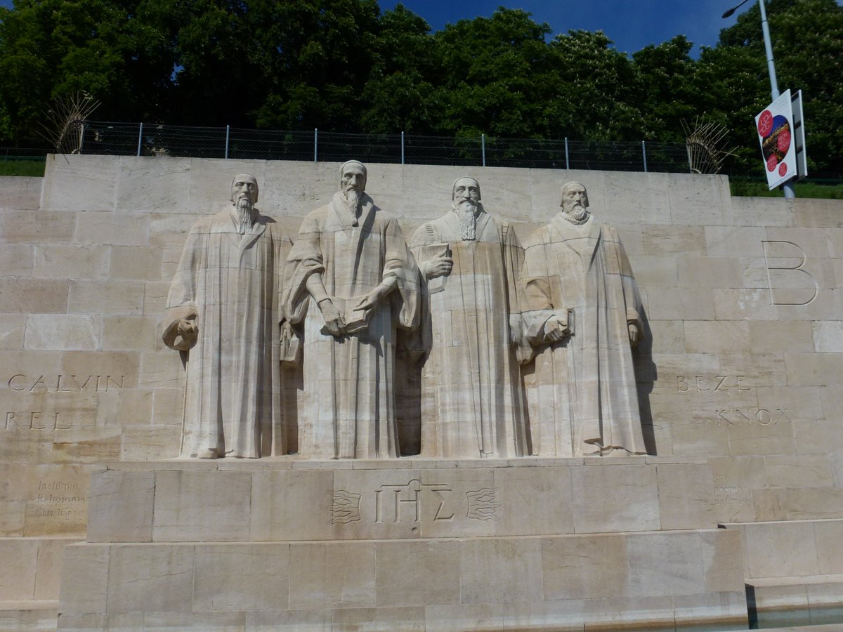 Mickey_Mayhew's tweet photo. The #ReformationWall in #Geneva, #switzerland - of interest to #Tudor/#Scottish scribes because one of those guys is #JohnKnox! #History https://t.co/aut7TG7qfL