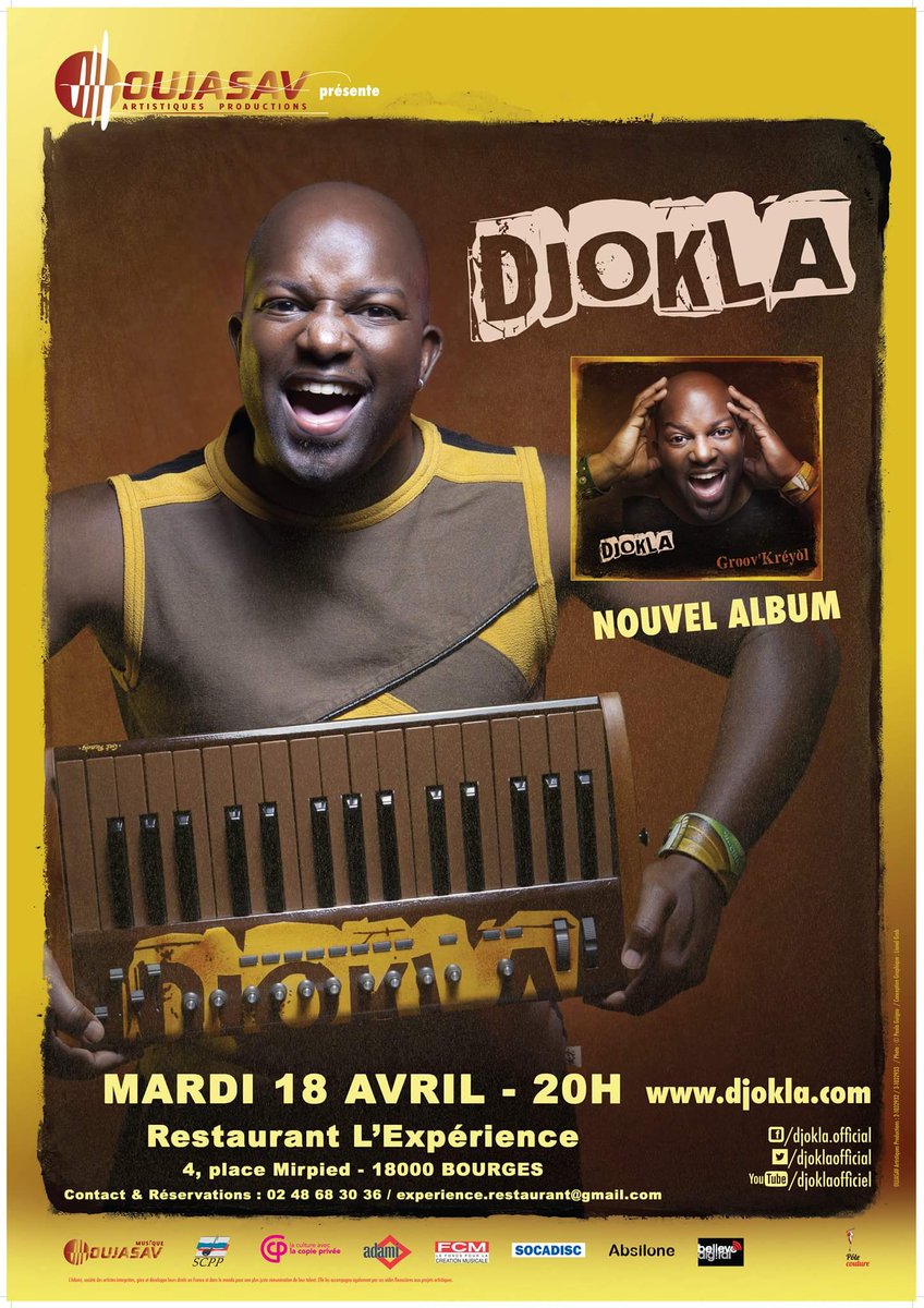 sarteauxsandra's tweet photo. #agenda #concerts @Djoklaofficial #GroovKreyol #Tour2017 #PrintempsdeBourgesoff https://t.co/dSS7cVgPnl