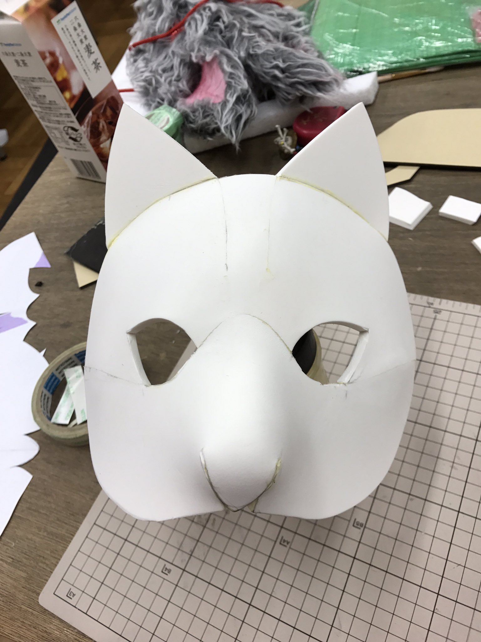 山葵 お面の新しい型紙 3枚 両耳で4枚 になった まぶたを熱形成で盛り上げるとカッコよくなるね ㅂ و ｸﾞｯ 広げよう造型の輪 コスプレボード T Co Runivvg98q Twitter