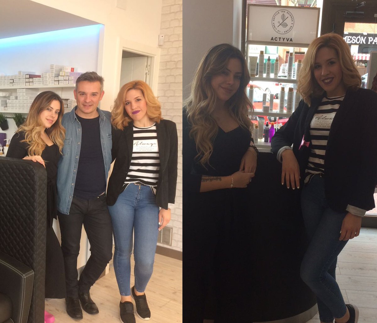 KemonSpain's tweet photo. Hace poco estuvimos con Javier Blanco y su equipo en Móstoles. #ACTYVA y #YoColorSystem son protagonistas de su salón #kemon #AmigosKemon https://t.co/EDftDAZlnd