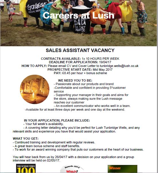 We're hiring !!!! Apply now #tunbridgewellsjobs