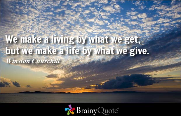 Enlik's tweet image. "We make a living by what we get, but we make a life by what we give"
-Winston Churchill #quotes #Give #BeGiven