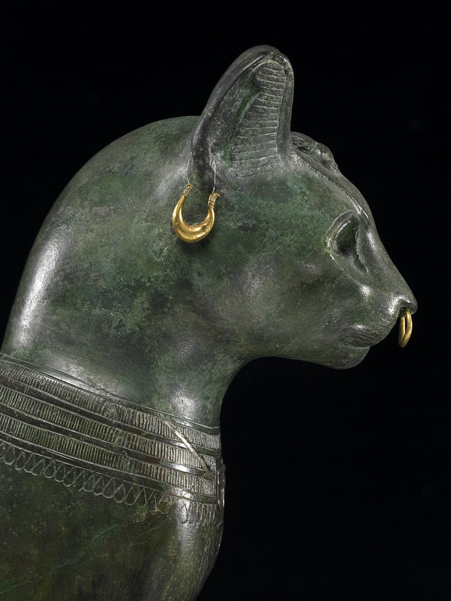 britishmuseum's tweet photo. Greek historian Herodotus wrote that if a cat died in an Egyptian household, the inhabitants would shave their eyebrows! 🐱 https://t.co/PhXTRYqPYJ
