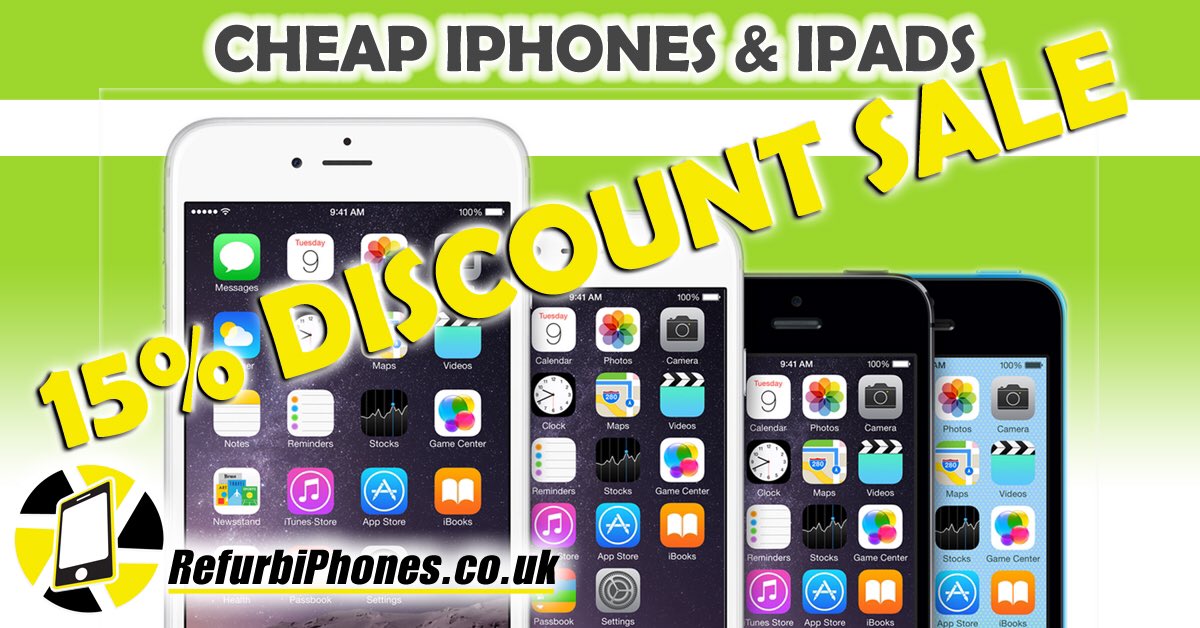 RefurbApples's tweet image. 15% sale on all iPhones &amp;amp; iPads this Easter! Limited stock. Don't miss out! refurbiphones.co.uk #sale #discounts #apple #iphone #ipad