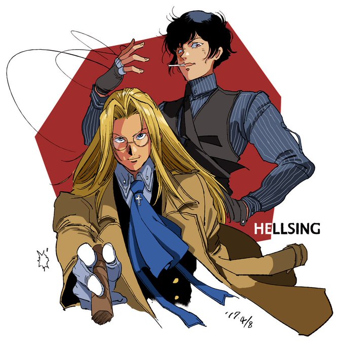 リクエストの絵 あさやみのるさん Asayaminoru からヘルシングの 針井 佑のイラスト