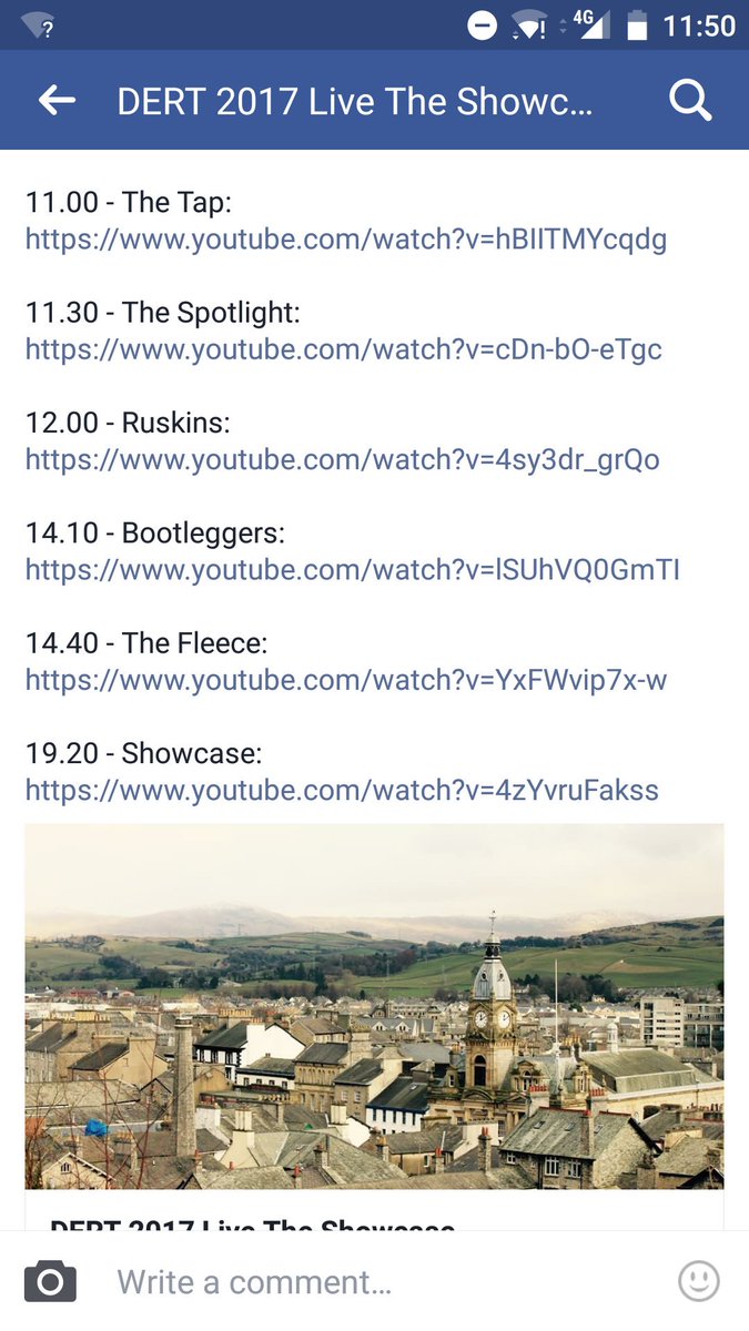 Next up - 12 o clock on Ruskins! We're being live Streamed throughout the day #dert2017