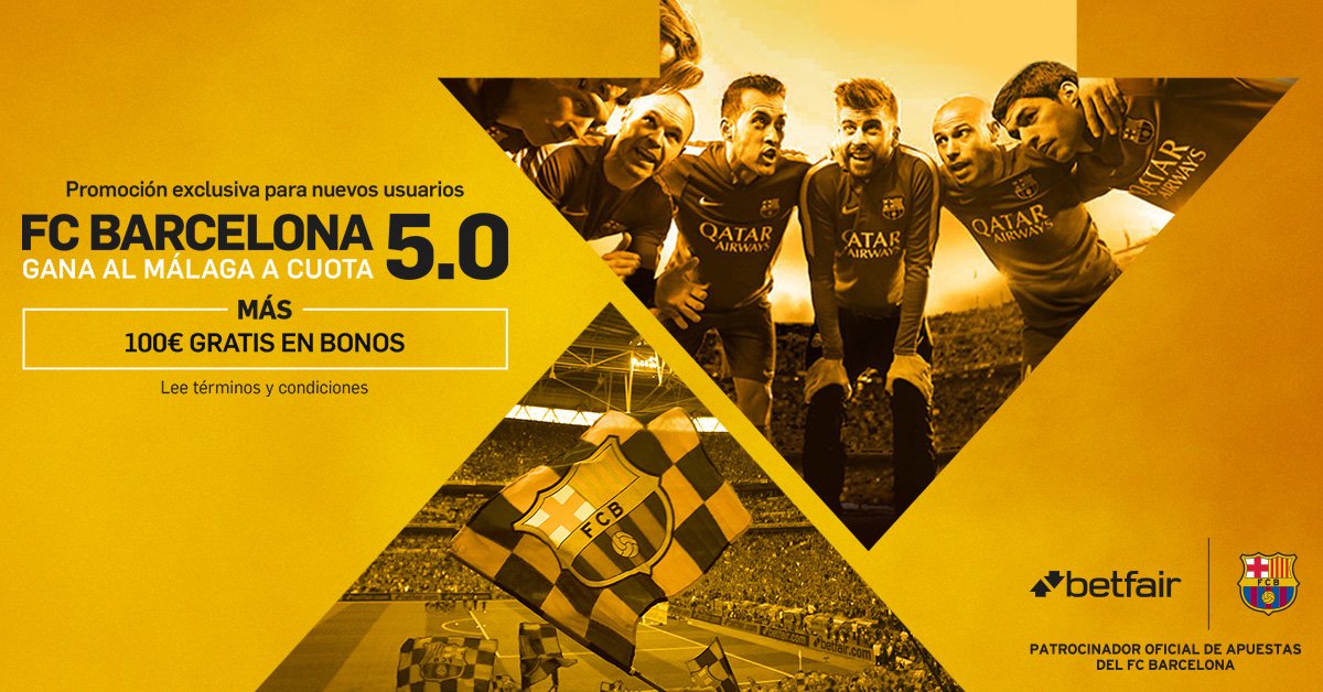 TipsFair's tweet image. El Barcelona gana al Málaga @5, registrate aquí y disfruta de esta maravillosa promoción 👇 ads.betfair.com/redirect.aspx?…