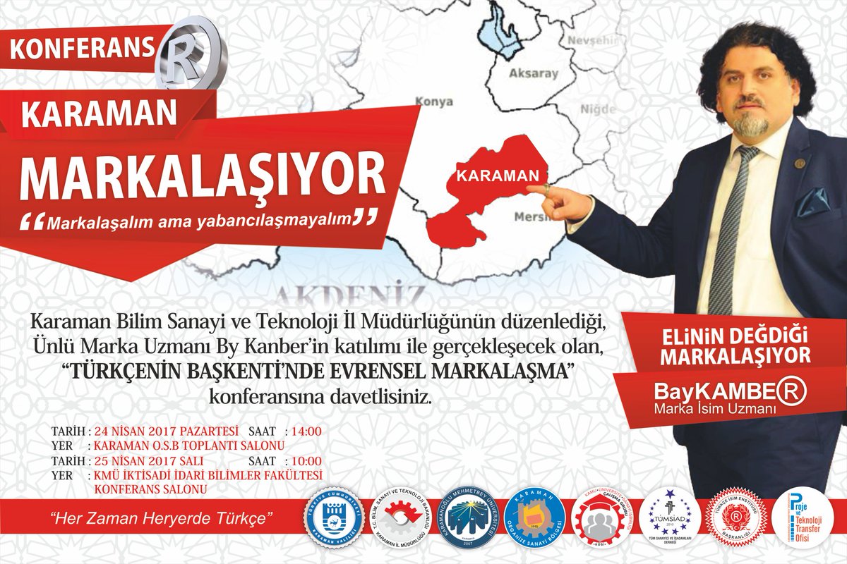 MarkalizeReklam's tweet photo. 25 Nisan 2017 Salı Saat:10.00
KMÜ. İKTİSADİ İDARİ BİLİMLER FAKÜLTESİ KONFERANS SALONU
#bykanberkonferans #markalize https://t.co/73QaJf3o0a https://t.co/LJ5ZtnpA2b