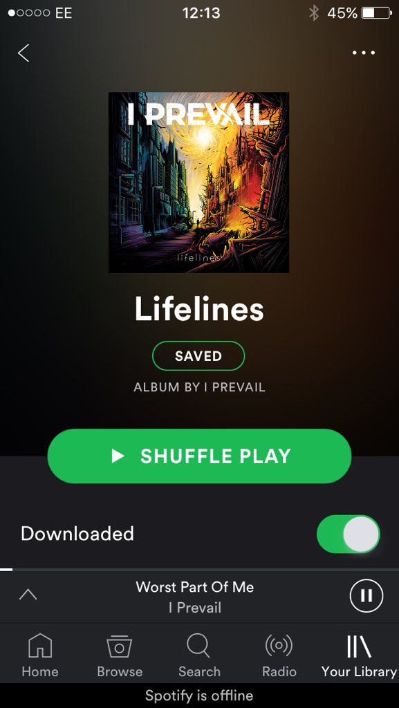 MrVenator98's tweet photo. Long journey vibes @IPrevailBand #Spotify #WORSTPARTOFME https://t.co/HfUkiUw1YC