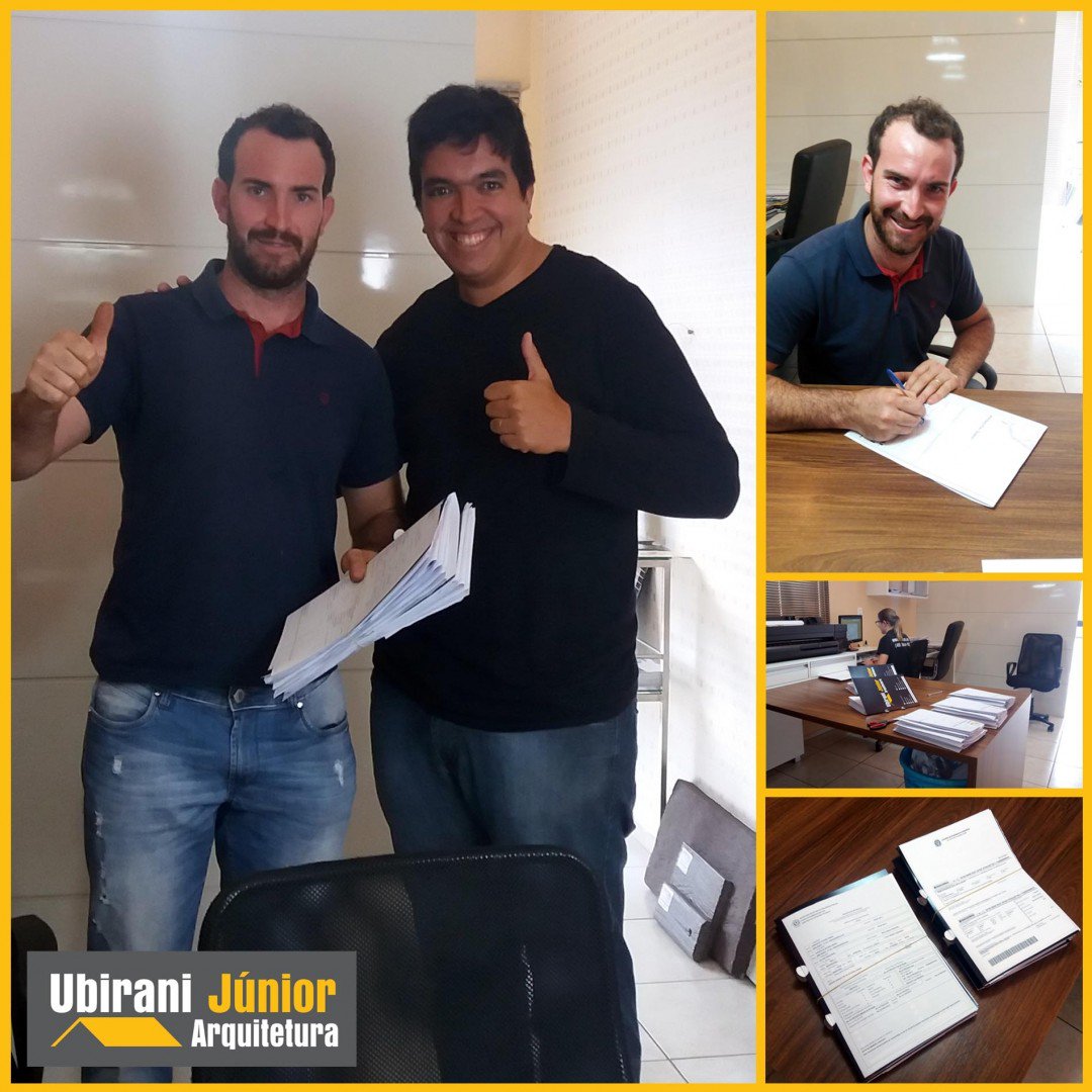 😄 "Solenidade" de entrega de projeto. Assinaturas do cliente para emissão dos... instagram.com/p/BSn2XjKDRPu