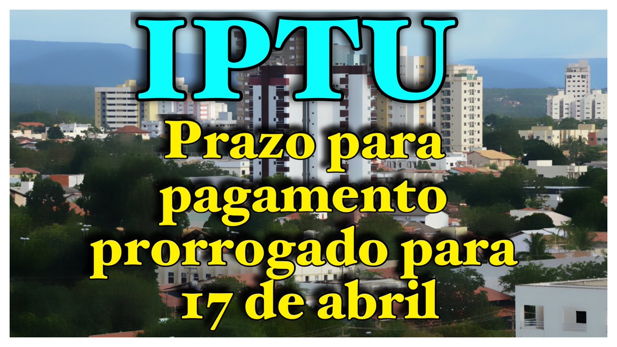 Perdeu o prazo com desconto?Relaxe,foi prorrogado! Anote e repasse a informação!😉 migre.me/wozUW 
❇️boleto: iptu.palmas.to.gov.br