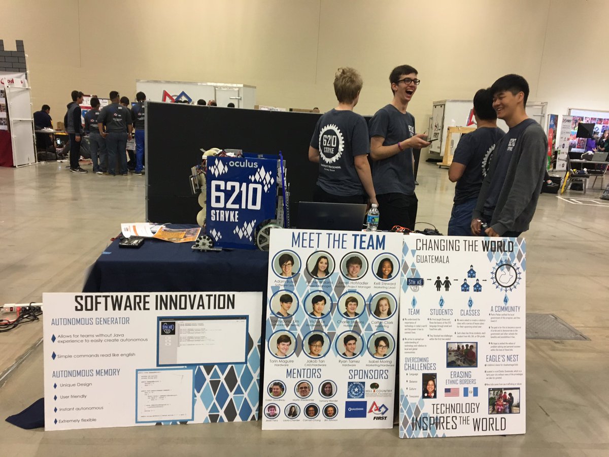 Having a good time at the Alamo Play-Offs with some great FLL and FLL Jr. teams!! Come by and say hi! 😄💙