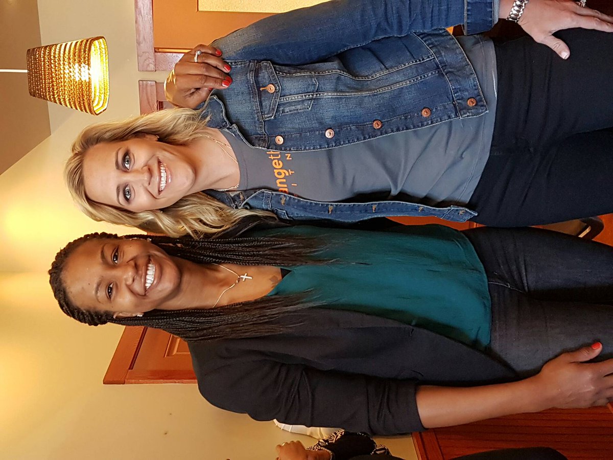 TCLegacyTour's tweet photo. Teammates Supporting Teammates! Thank you former #WNBAFever teammate Katie Douglas for stopping by @TeasMeIndy https://t.co/mbxKrJW68a