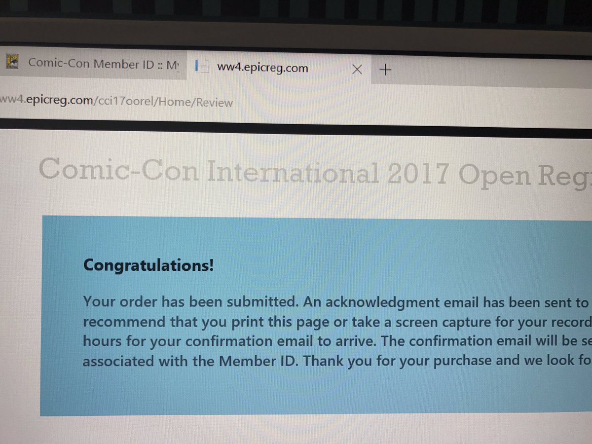 jjwantmilkshake's tweet photo. @Agent_OfThe_Bat and I are going to #SDCC2017 #OPENREG2017 #all4days https://t.co/szED9GIYgq