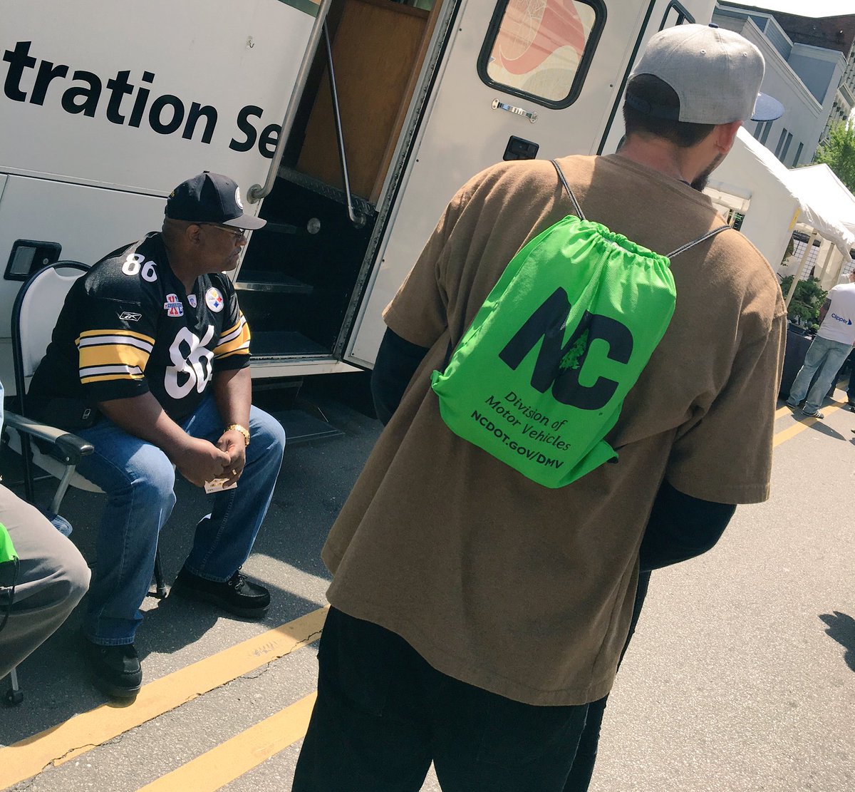 NCDOT's tweet photo. #NCDMV has his back! #NCAzaleaFest https://t.co/pTgksLBAJ1