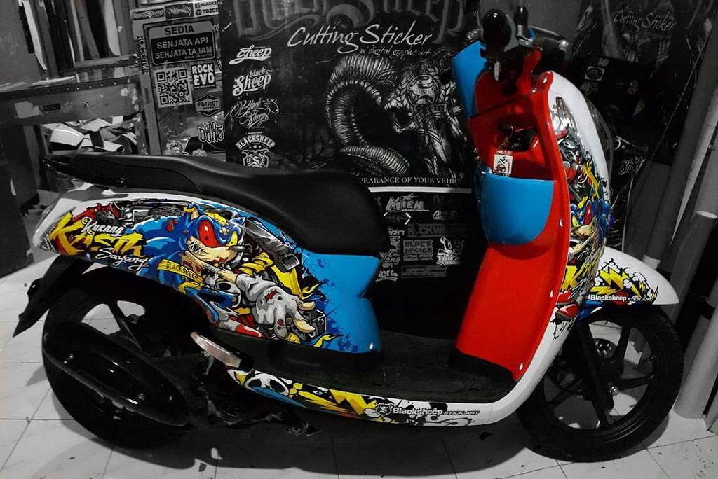 Blacksheep Stick Art On Twitter Honda Scoopy Sonic Zombie Honda