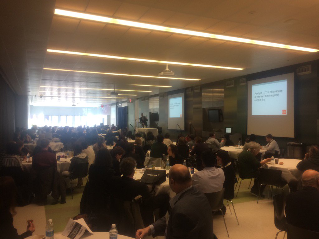 ColeRosengren's tweet photo. Full house for Kyle Pope's keynote at SPJ @deadlineclub's regional #journalismindanger conference. https://t.co/AhABjT4KeW
