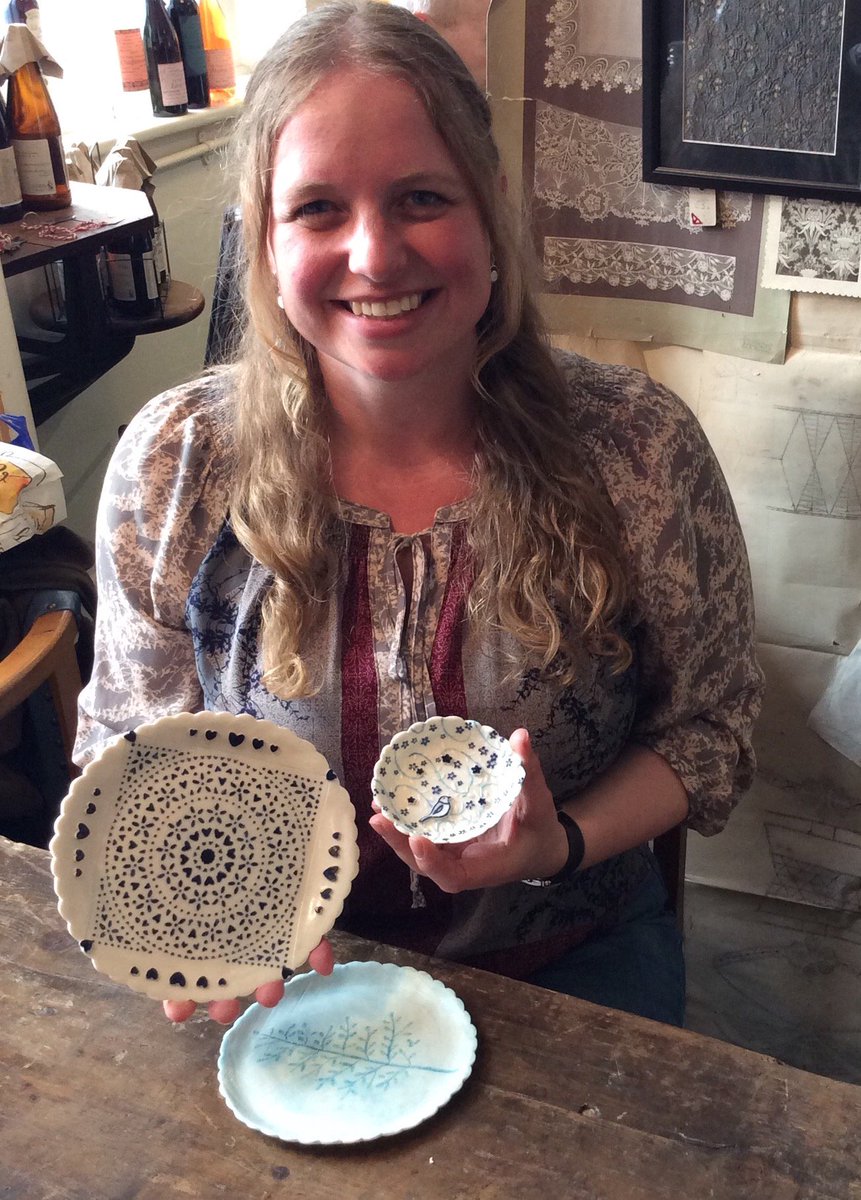 Thrilled with my handmade plates that I made with @kalmondceramics on my Crafternoon at <a href="/DebbieBryanShop/">Debbie Bryan</a>. Thanks Katie!