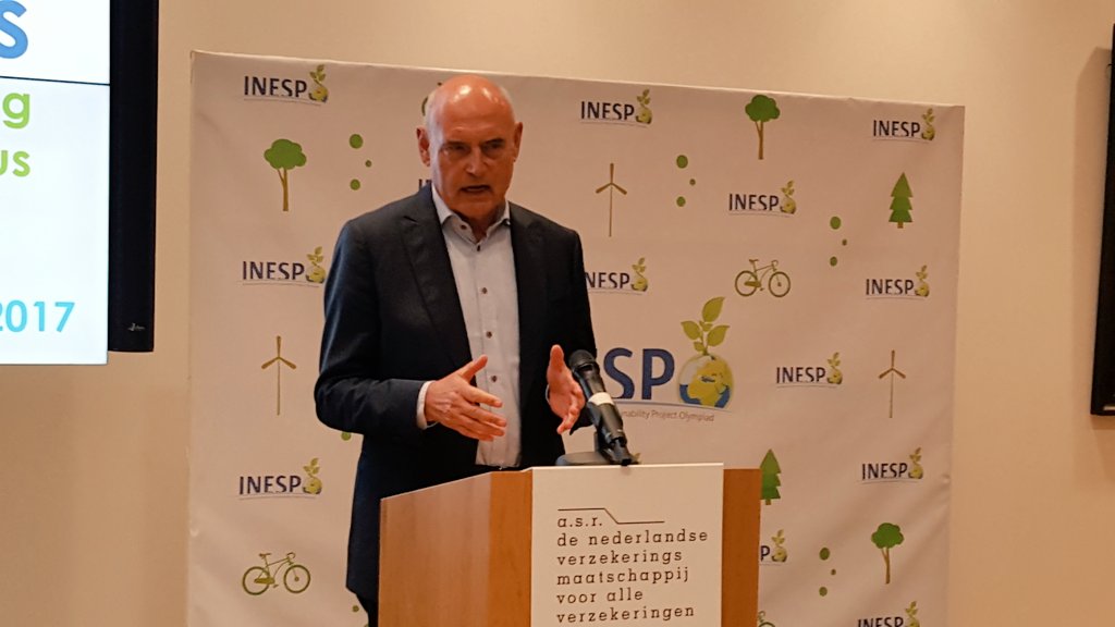 Dhr. Herman Wijffels opent de afsluitingsceremonie van #INESPO2017 bij <a href="/asr/">a.s.r. verzekeringen</a> in Utrecht