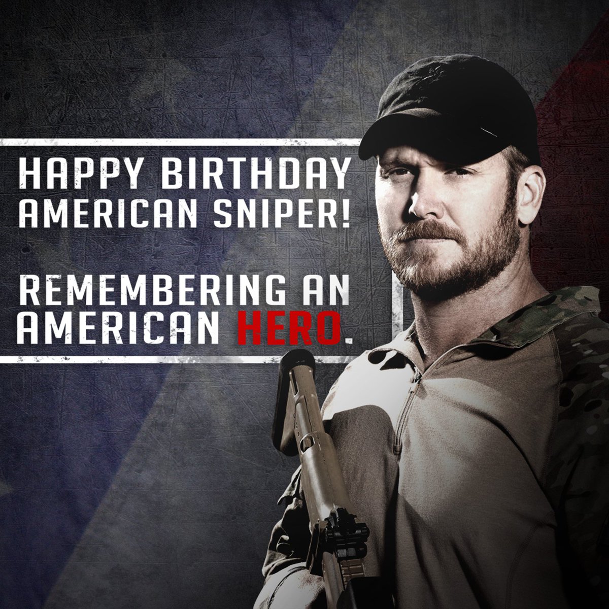 Outdoor_TV's tweet photo. A hero is a man who is afraid to run away. Happy Birthday to our American Hero. #ChrisKyleFrogFoundation #CKFFdn #TheLegend https://t.co/A3EZK9Ddp5