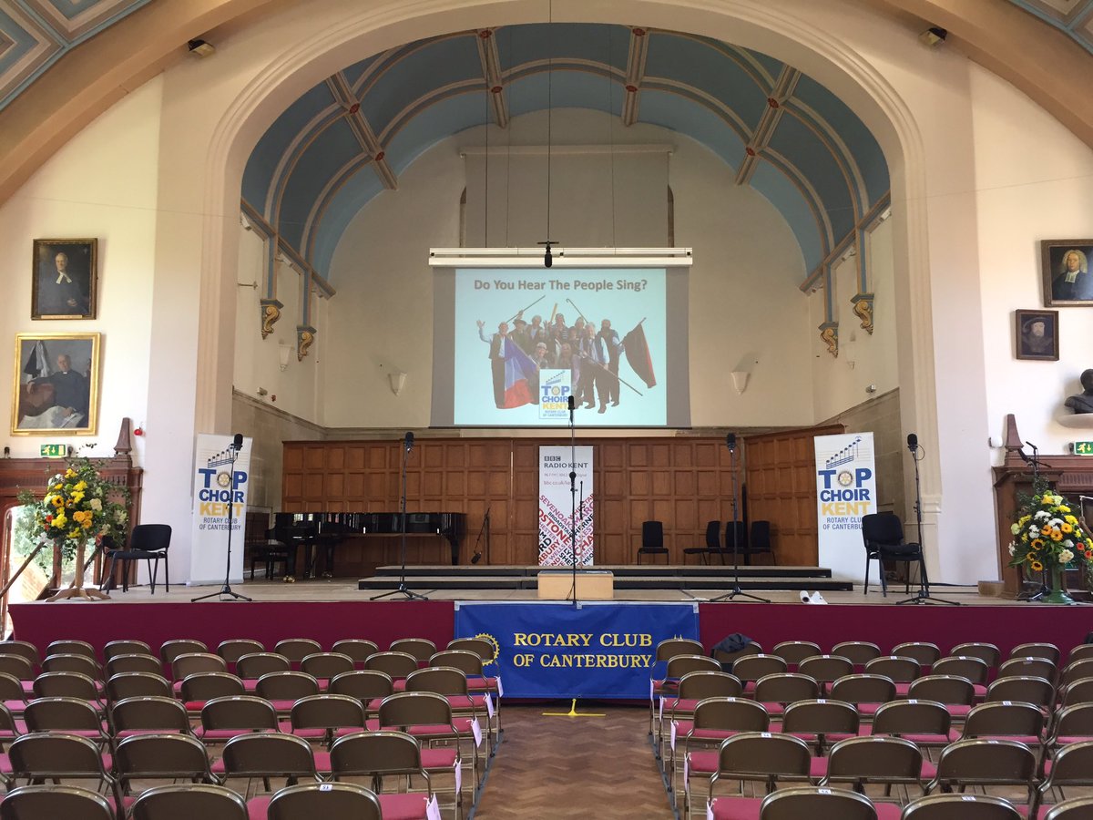 The stage is set - bring on the choirs! Rehearsals for #TCKGALA2017 about to get underway