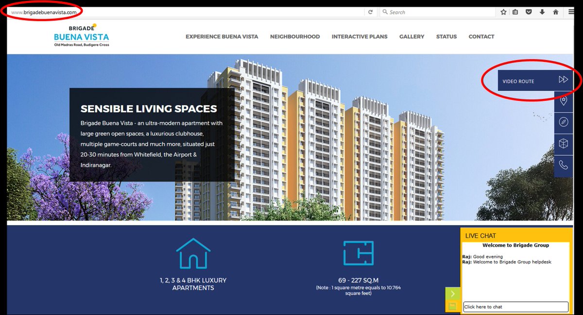 Brigade has launched its new project Buena Vista in Bangalore. Our VideoMap service for this project - brigadebuenavista.com