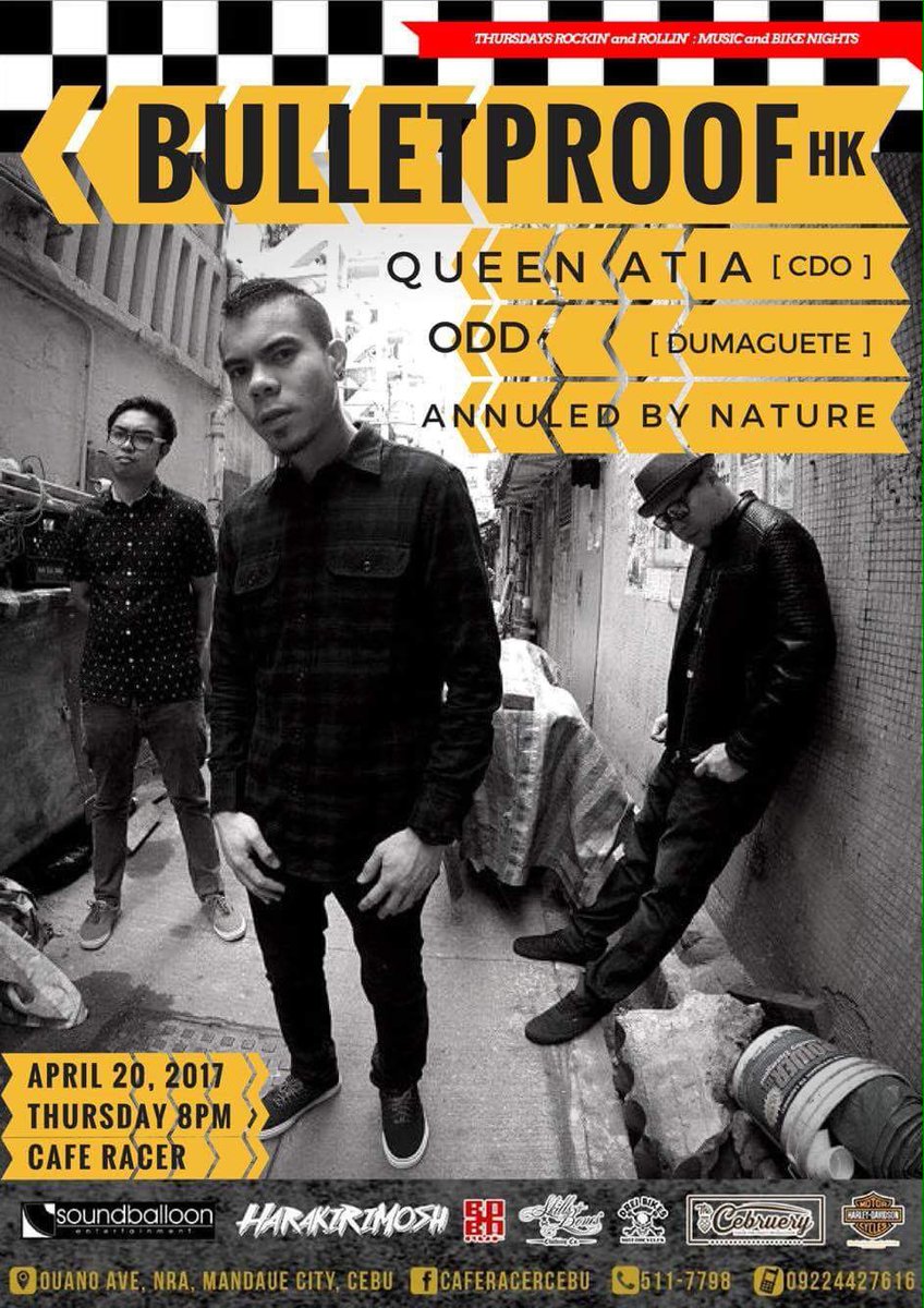 Three nights of solid punk ska by Hong Kong based <a href="/bulletproofhk/">Bulletproof</a>! <a href="/032cebu/">Zerothreetwo.com</a> #cebu #cebumusic #opm