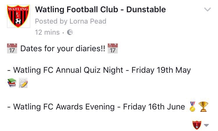 Watling FC tweet media