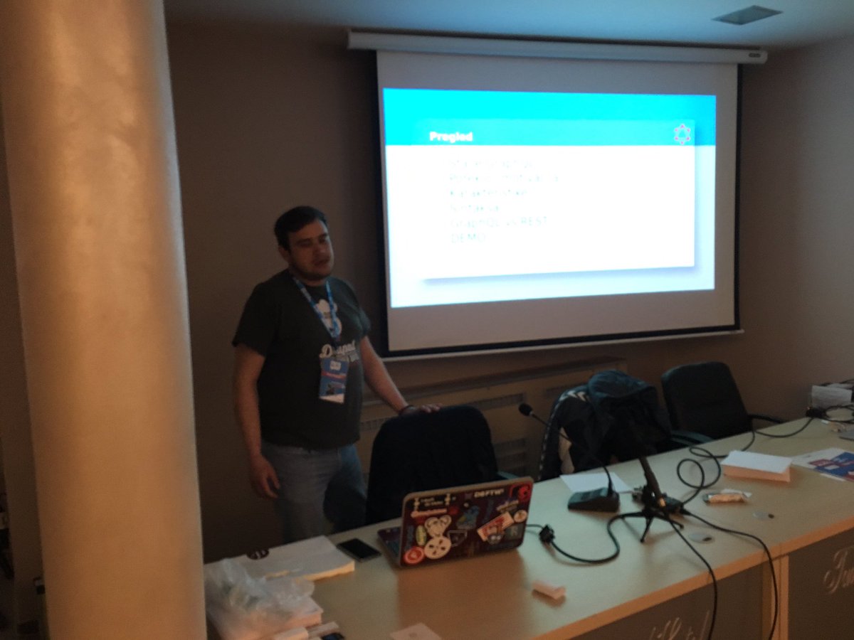 ListaDrupalista's tweet photo. Third session GraphQL #drupalnis #drupal #drupalrs #drupalmk https://t.co/vr6vHC0WLY
