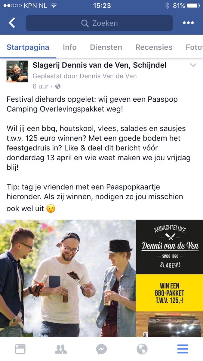 Kijk eens op onze Facebook pagina deze week hele leuke <a href="/Paaspop/">Paaspop</a> actie deel  like en win !!! En geniet van een heerlijke bbq  compleet