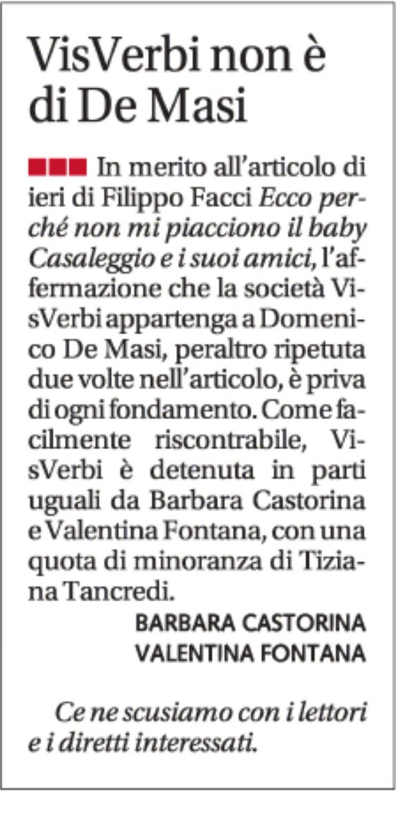 Che bello quando i giornali che sbagliano si scusano #fakenews #sum01