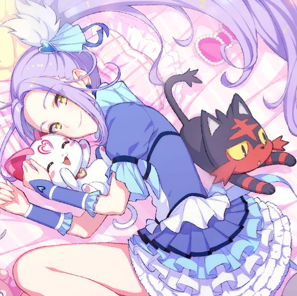 ビート&ハミィとねこポケモン達を描かせていただきました🙌 