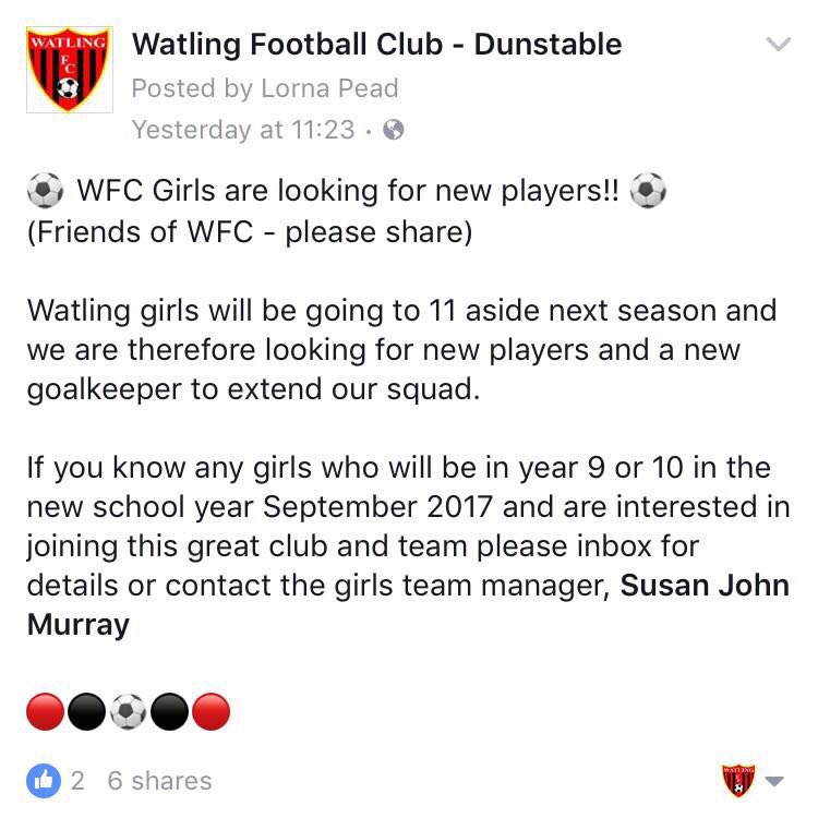 Watling FC tweet media