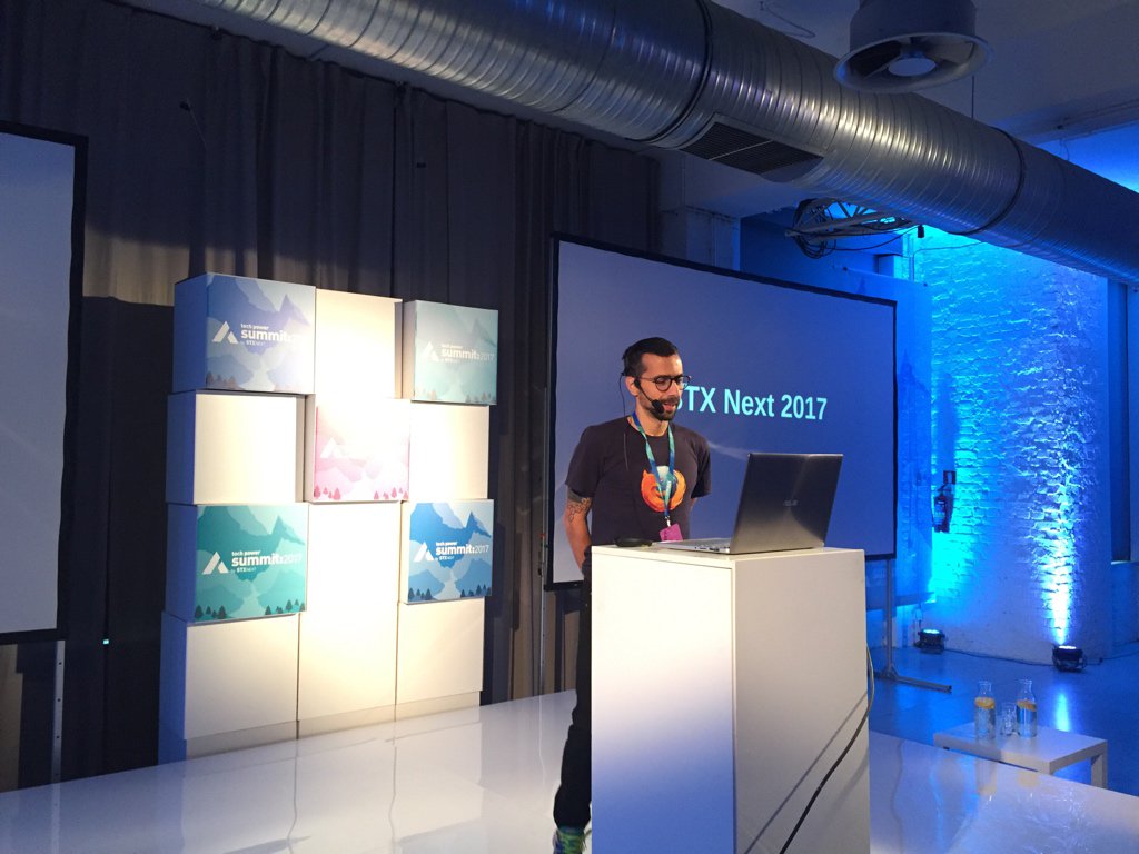 STXNext's tweet image. .@tarek_ziade on stage now with &quot;Building microservices in Python&quot; #stxnext #TechPowerSummit2017