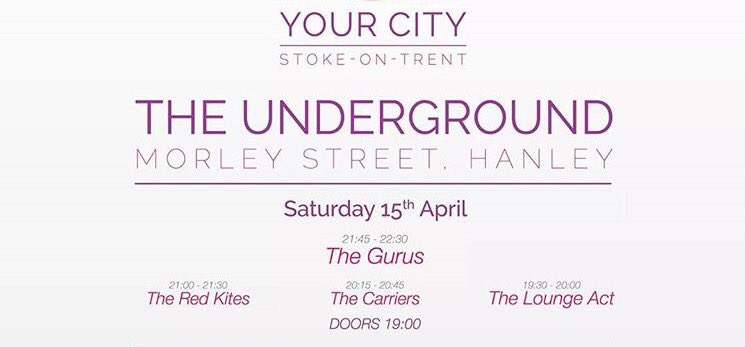 C O M I N G  S O O N 

Come down for a FREE gig at <a href="/undergroundsot/">TheUndergroundStoke</a> this Saturday!!! 
Doors open at 7pm