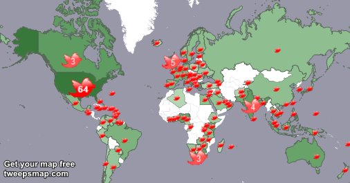 I have 94 new followers from USA, South Africa, UK., and more last week. See tweepsmap.com/!trish_romeo