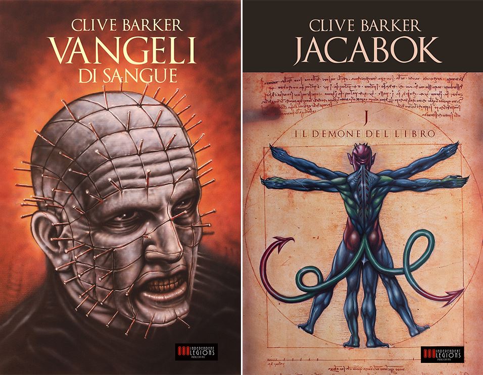 Acrylic on canvas, two cover by Clive Barker books! pic.twitter.com/65fGpU0...
