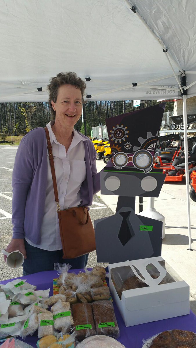 Rita Schalk the Hanover County Extension agent took a selfie with hubble at our tractor supply bake sale!