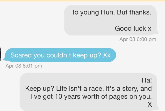 SingleLifeProb1's tweet photo. I always get messages from younger guys. This one thought he was clever!! https://t.co/IqTayVk95B