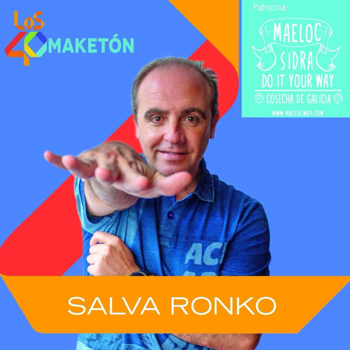 maketon's tweet photo. #OnAir de 5 a 6 de la tarde todo el #SonidoAtlantico en Los40 Vigo con #SalvaRonko en el MAKETÓN patrocinado por MAELOC. https://t.co/zf4rg0Y15e