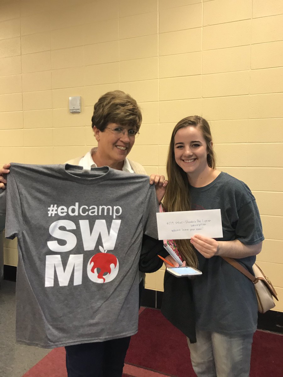 edcampSWMO's tweet photo. More winners @mrsgowIC! Thank you @Showbie for supporting our EdCamp! https://t.co/V41fb9Kpjo